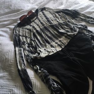 Tie dye soft long sleeve tunic